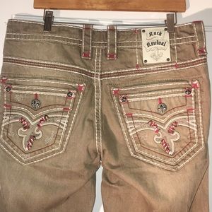 Rock Revival River/Straight khaki jeans 33x32